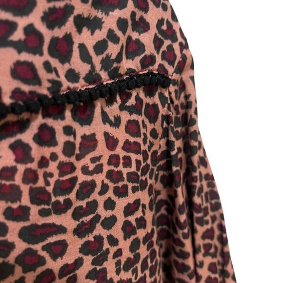 Maison Scotch Createurs de Vetements Animal Print Button Front Shirt SZ 3 - Picture 4 of 8